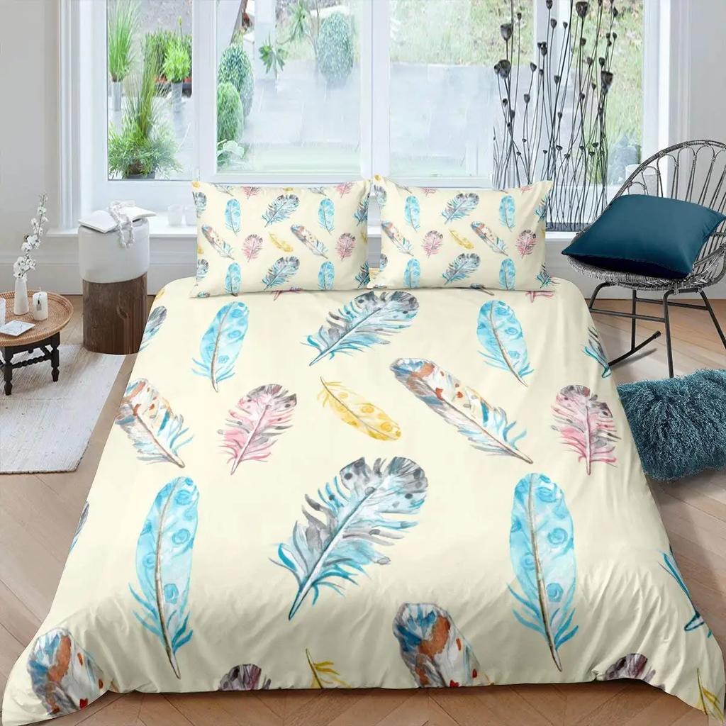 Peacock Duvet Cover Abstract Bird Exquisite Tail Pavo Cristatus Indigenous Home Decorative Bedding Avocado Green for Women Gifts