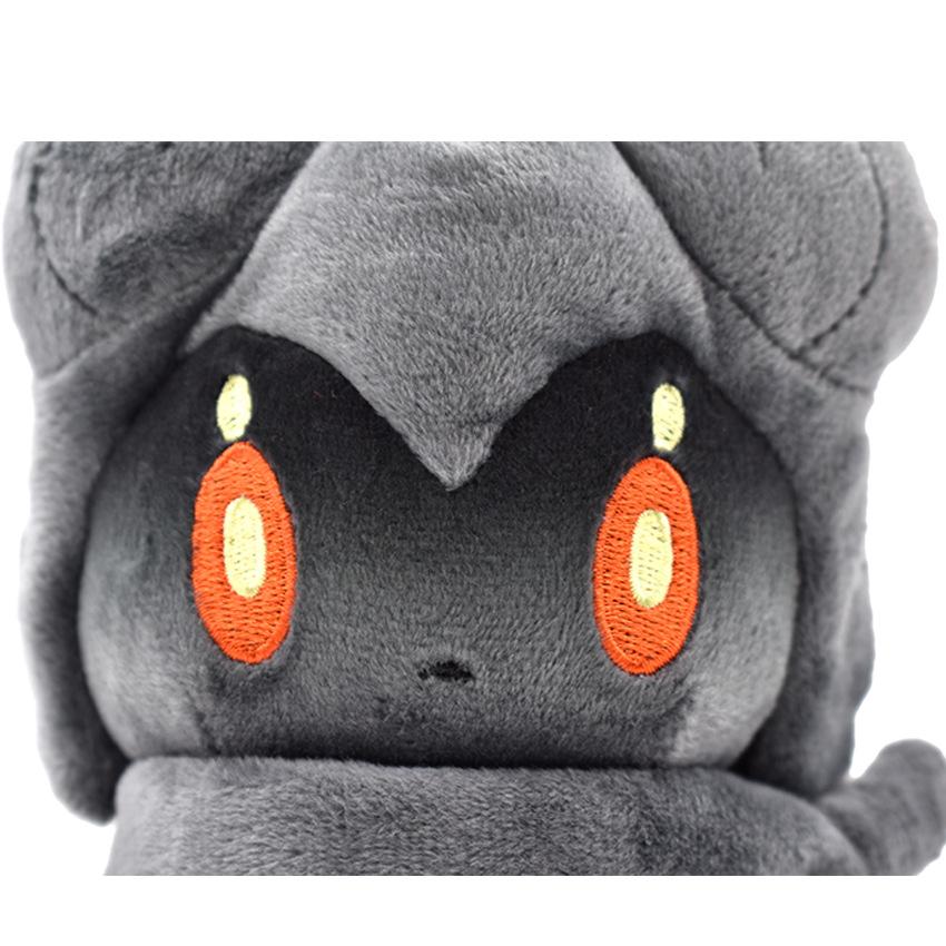Shiny Marshadow Plush Toy - 25cm Small Size Black & Color Variant, Ghost & Fighting Type Legendary Stuffed Doll, Cute Co