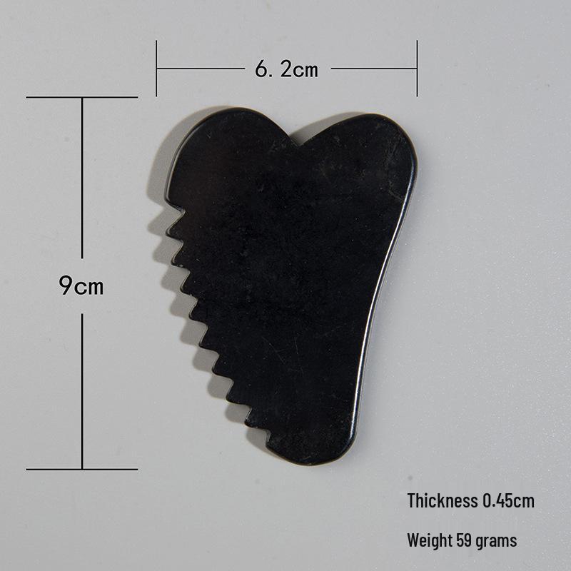 Heart-shaped Xiuyan Jade Gua Sha Board for Face and Eyes - Universal Beauty Tool