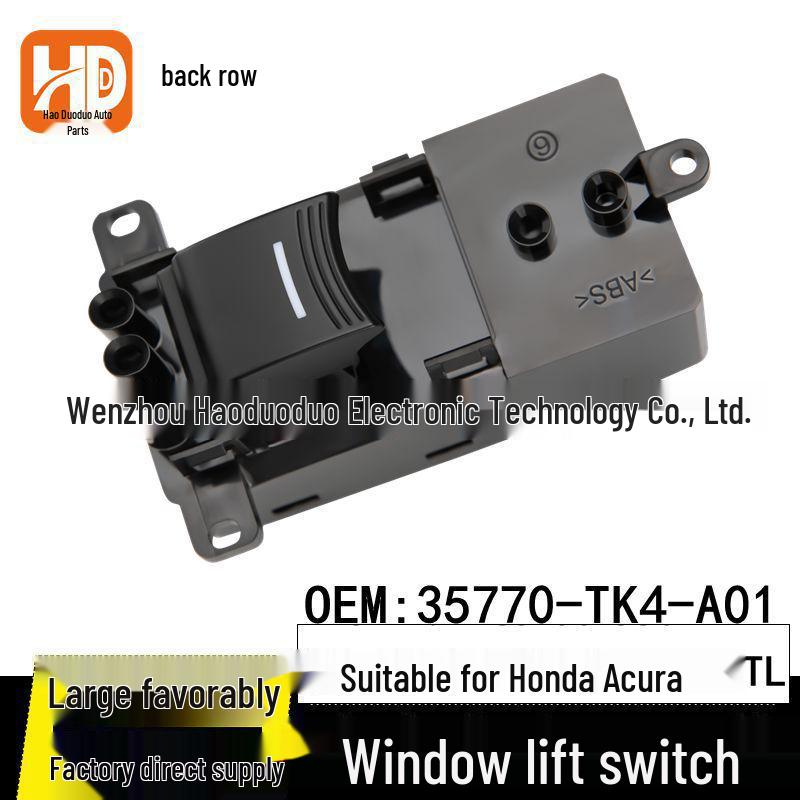 Honda Acura TL Rear Window Lifter Switch 35770-TK4-A01 Button Electric