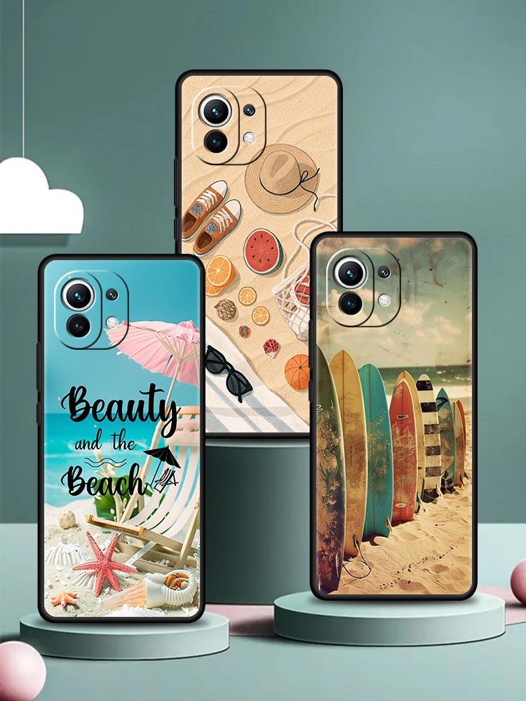 Summer Beach Phone Case Cover for Xiaomi Mi 17 15 14 13 12 11 Ultra 15T 14T 13T 12T 11T Pro Lite 5G Soft TPU Shell Fundas Capas