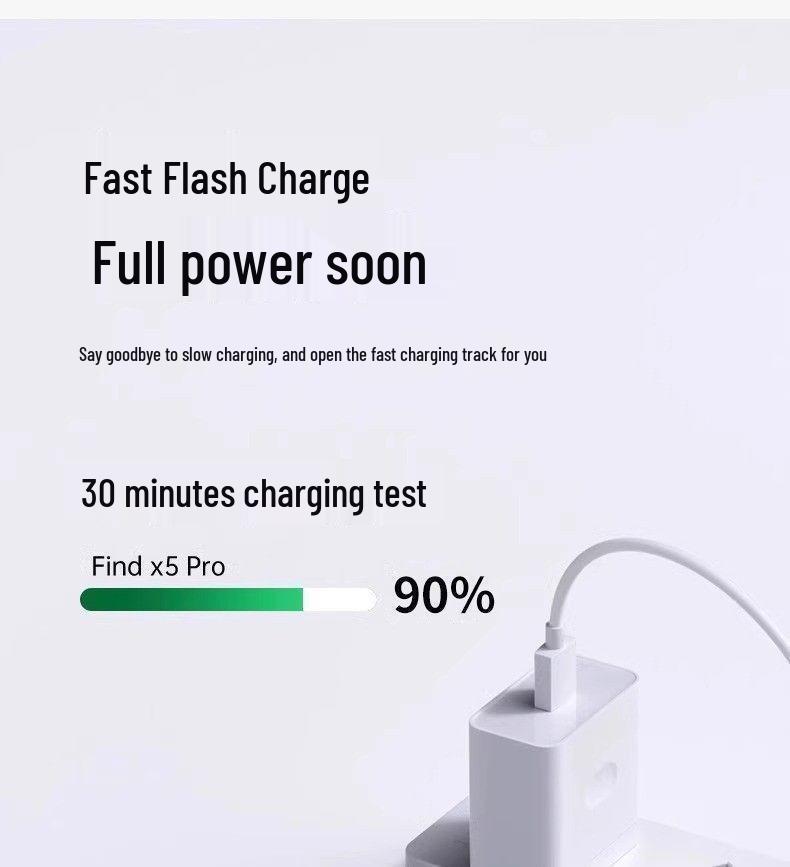 120W Super Flash Charger & Data Cable Set for Reno8/Reno6/R9 - Fast 6A Charging