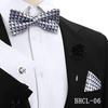 Korean Style 4-Piece Men's Bow Tie & Pocket Square Set for Weddings & Formal Events