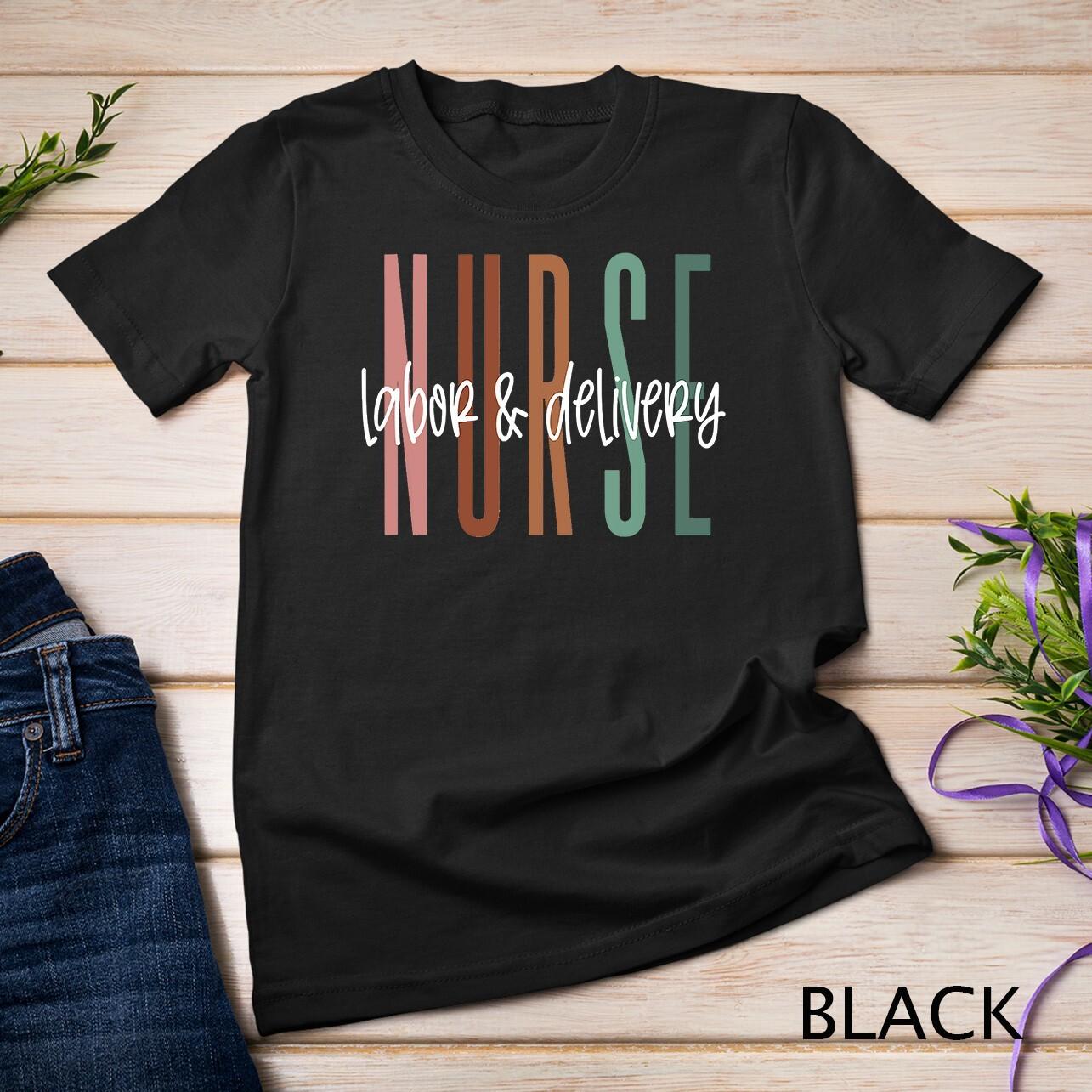 Womens Simple Labor and Delivery Nurse Shirt LandD Nurse T-Shirt Mens Womens Tees Top Unisex T-Shirt Mens Womens Tees Top 2XL