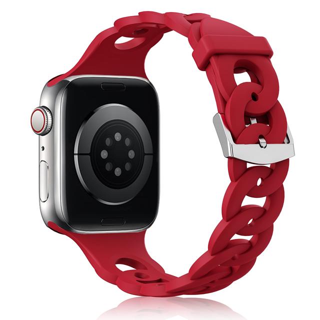 Silikonarmband für Apple Watch Band 45mm 44mm 40mm 41mm 42mm 49mm atmungsaktives Armband correa iWatch Ultra Serie 8 7 6 5 4 SE