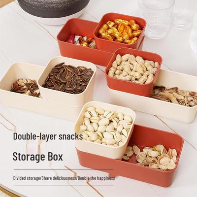 Fauler Korb Doppellagige Snack- und Obstaufbewahrungsbox