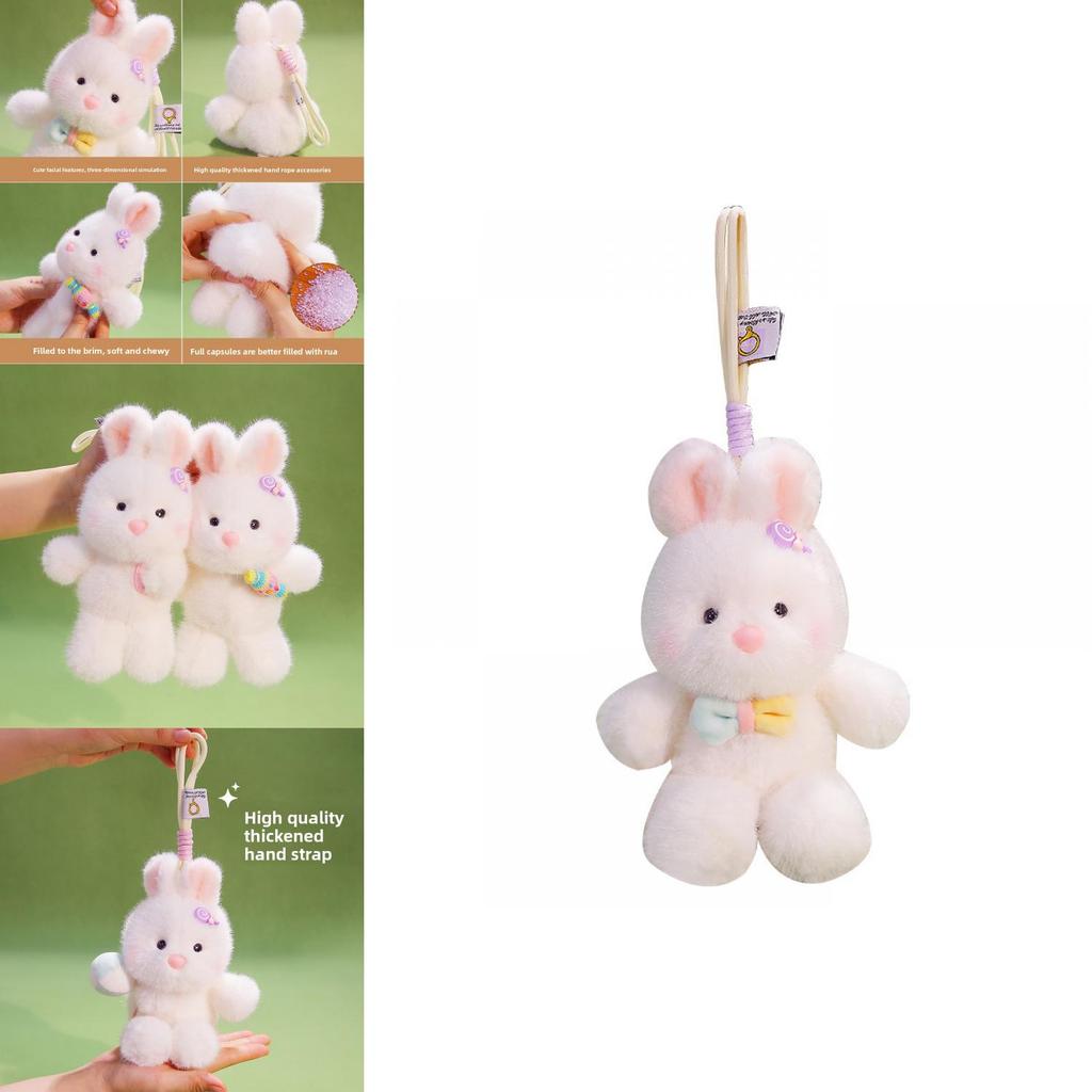 Cute Rabbit Plush Toy Keyring With Soft Fabric Material For Daily Use And Decorations