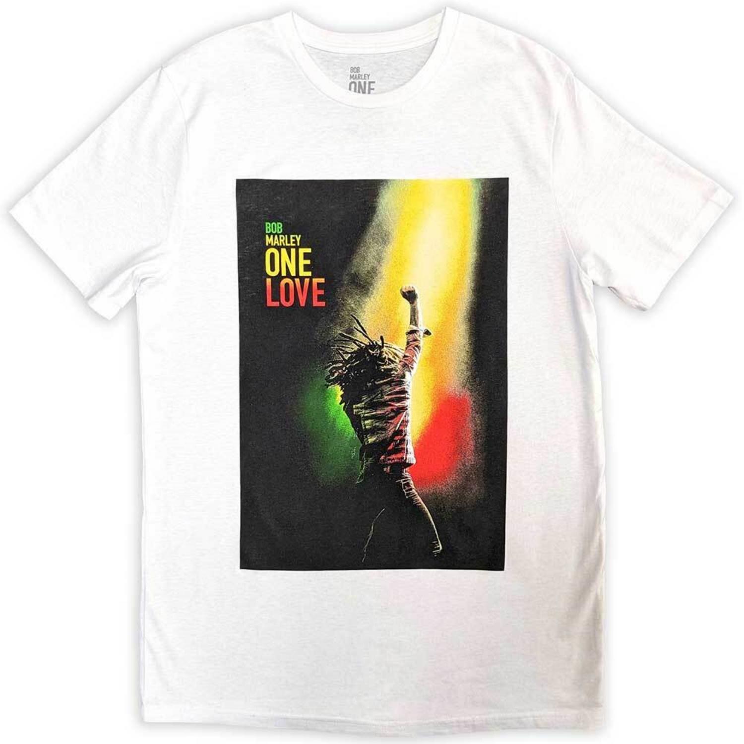 Bob Marley One Love Movie Poster T-Shirt White New Unisex T-Shirt S чёрный