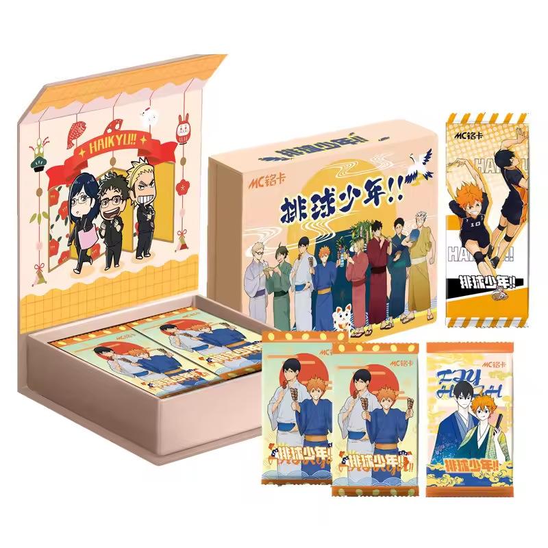 New Haikyuu Booster Box Cards Hinata Shoyo Kageyama Tobio Tsukishima Hotaru LR GMR Anime Character Collection Cards Toys Gifts