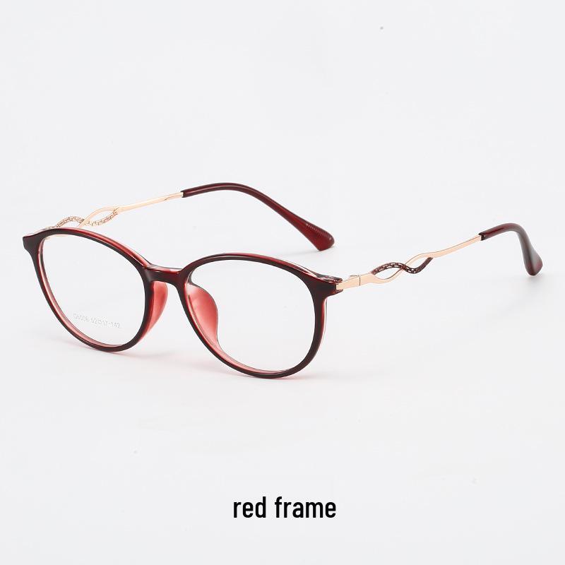 

New TR90 Lightweight Metal Temple Fashionable Eyeglass Frame for Women - Model 6006.