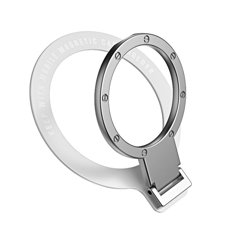 Magnetic Ring Holder For MagSafe Multi Foldable Angle Adhesive Paste Rack Support Magnet Finger Ring Car Phone Holder Grip Stand