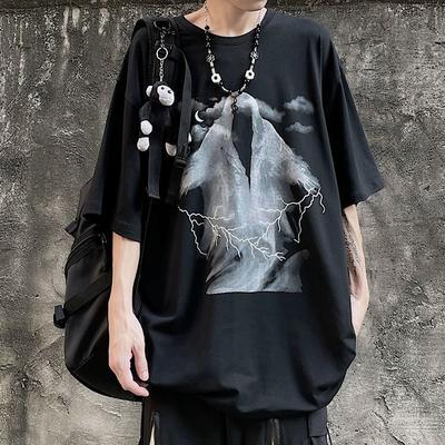 T-Shirt für Herren, Herbst, Y2k, Streetwear, übergroß, langärmelig, Anime-T-Shirt, Harajuku, Gothic, Vintage, Grafik, Manga, T-Shirts