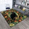 Black Cat Floral Garden Carpet Is Suitable For Living Room And Bedroom Doormats Office Balcony Decorative Carpet A11