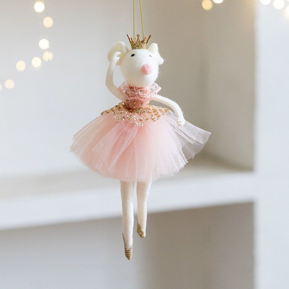 Doll Christmas Girl Ornament Fabric Girl Hanging Pendant Christmas Tree Decor Wall Hanging