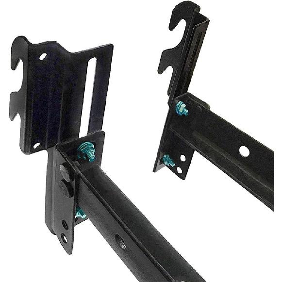 CAFORO #711 Bolt-On To Hook-On Conversion Bed Frame Brackets, Bed Rail Headboard Bracket, Bed Hook Adapter Kit (Set of 2)