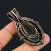 Elegant Titanium Druzy Gemstone Pure Copper Wire Wrapped Handmade Pendant Jewelry