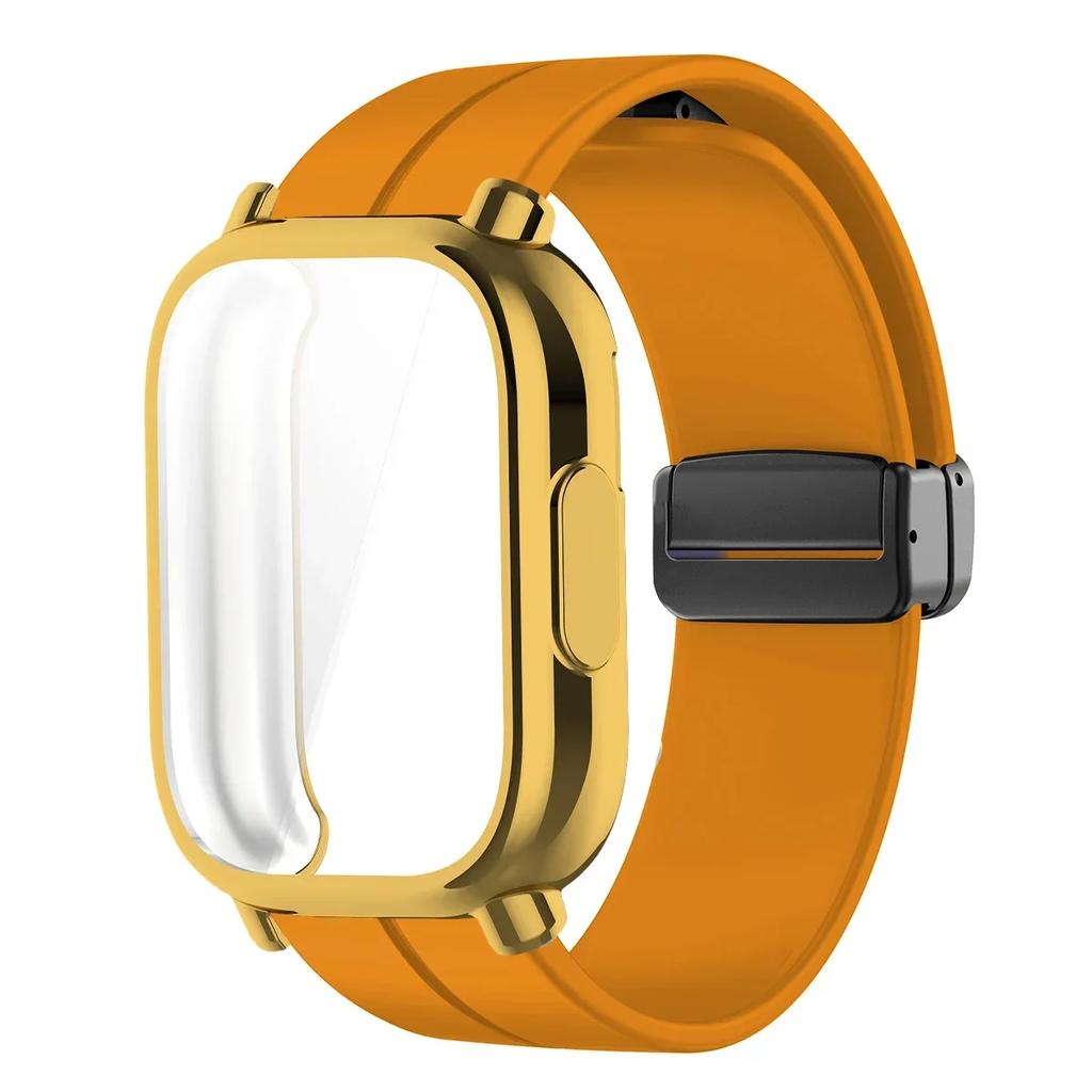 Magnetisches Silikonarmband + Hülle für Xiaomi Redmi Watch 5 Active Lite Smartwatch Armband und Hülle für Redmi Watch 5 Active Lite