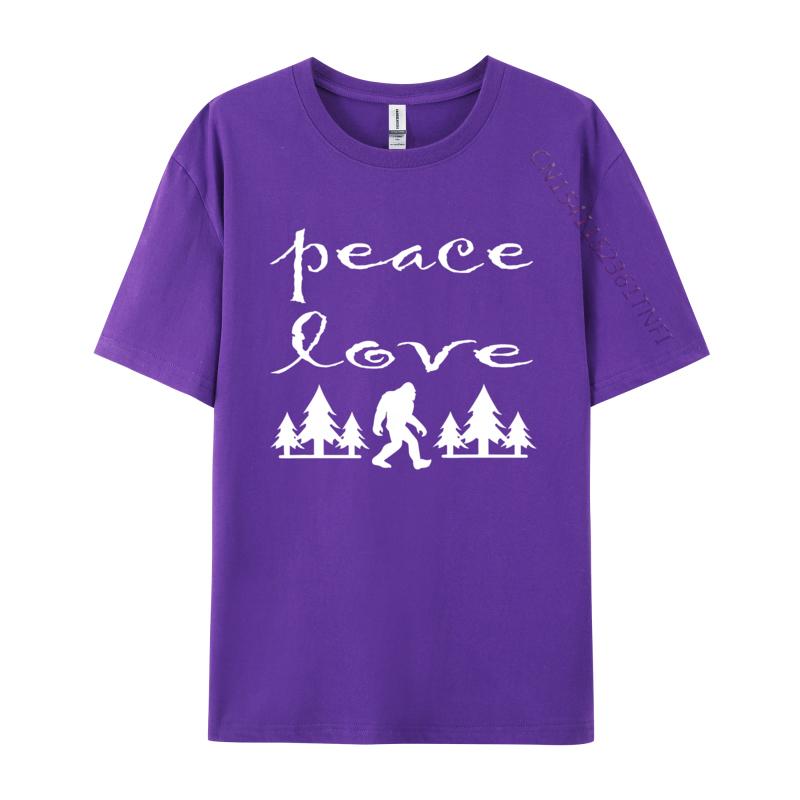 Peace Love Bigfoot Sasquatch Monster TShirts Unisex On Sale Camisa Tops Shirt Cotton Tshirts Free Shippping Clothes