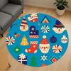 1pc Christmas, Ornaments Round Chair Mat Area Rug - Non-Slip, Floor Mat for Office, Bedroom, and Indoor Decor -1002132