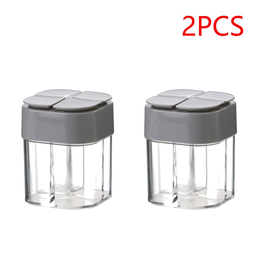 4 in 1 Spice Jars Spice Container with Lid Salt and Pepper Shaker Seasoning Jars Organizer Storage Bottles for Kitchen Camping