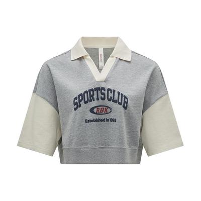 Lifestyle Series Color Block Sports Casual Knit Polo Shirt Women Tops Light-Heather-Gray 24SRC408WGG3