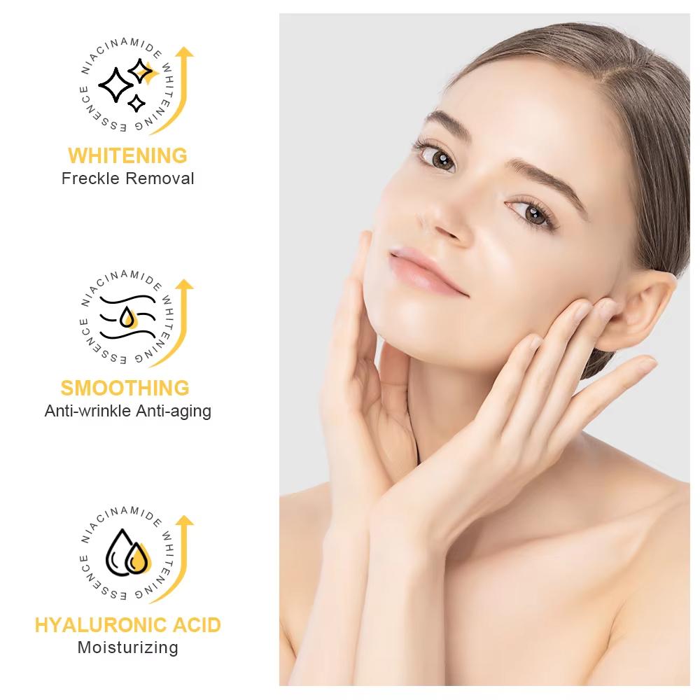 AUQUEST Niacinamide Serum Hyaluronic Acid for Face 24K Gold Essence Whitening Anti-Aging Collagen Facial Serum Skin Care Products