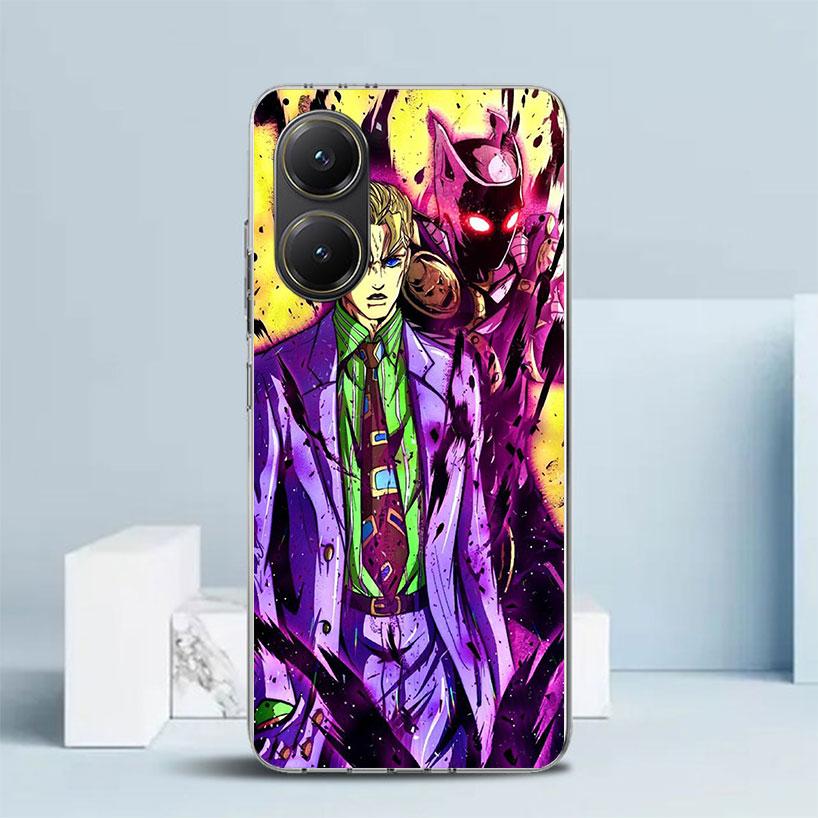 JoJo Kira Yoshikage Killer Queen Phone Case For Xiaomi Poco F7 Ultra X5 X6 X7 Pro M7 Redmi 15C 15 13C 13 12C 12 10C 10 10A 9 9C