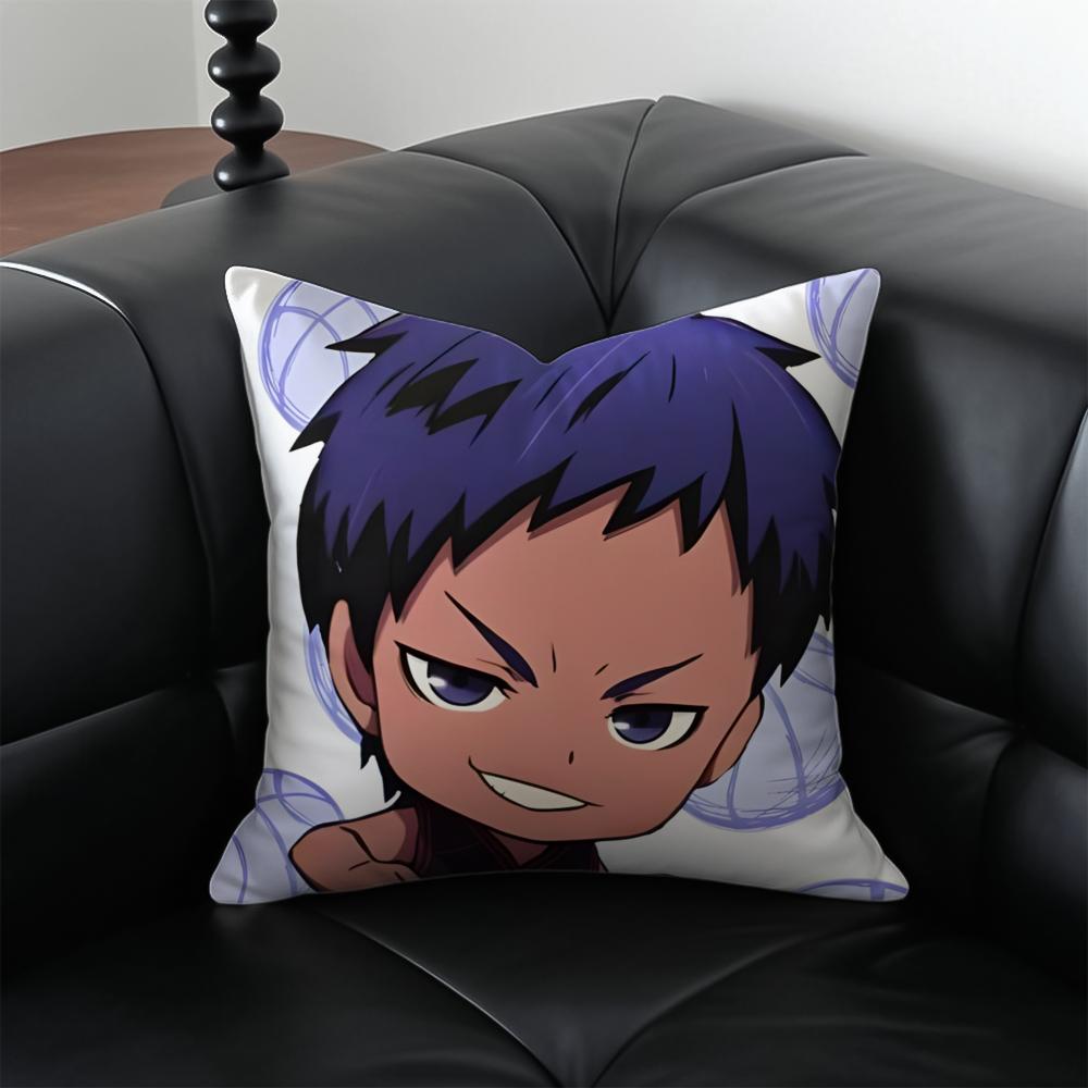 ANIME KKuroko no Basuke Cushion Cover Pillow Case Antidustmite Invisible zipper silky plush cushion