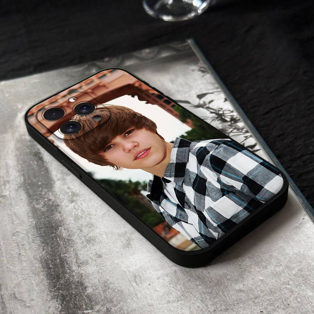 Funda de Teléfono de J-Justin B-Bieber Para IPhone 17,16,15,14,13,12,11 Plus,Pro,Max,XR,XS,X,7,8 Plus,Mini Silicona Negra Suave