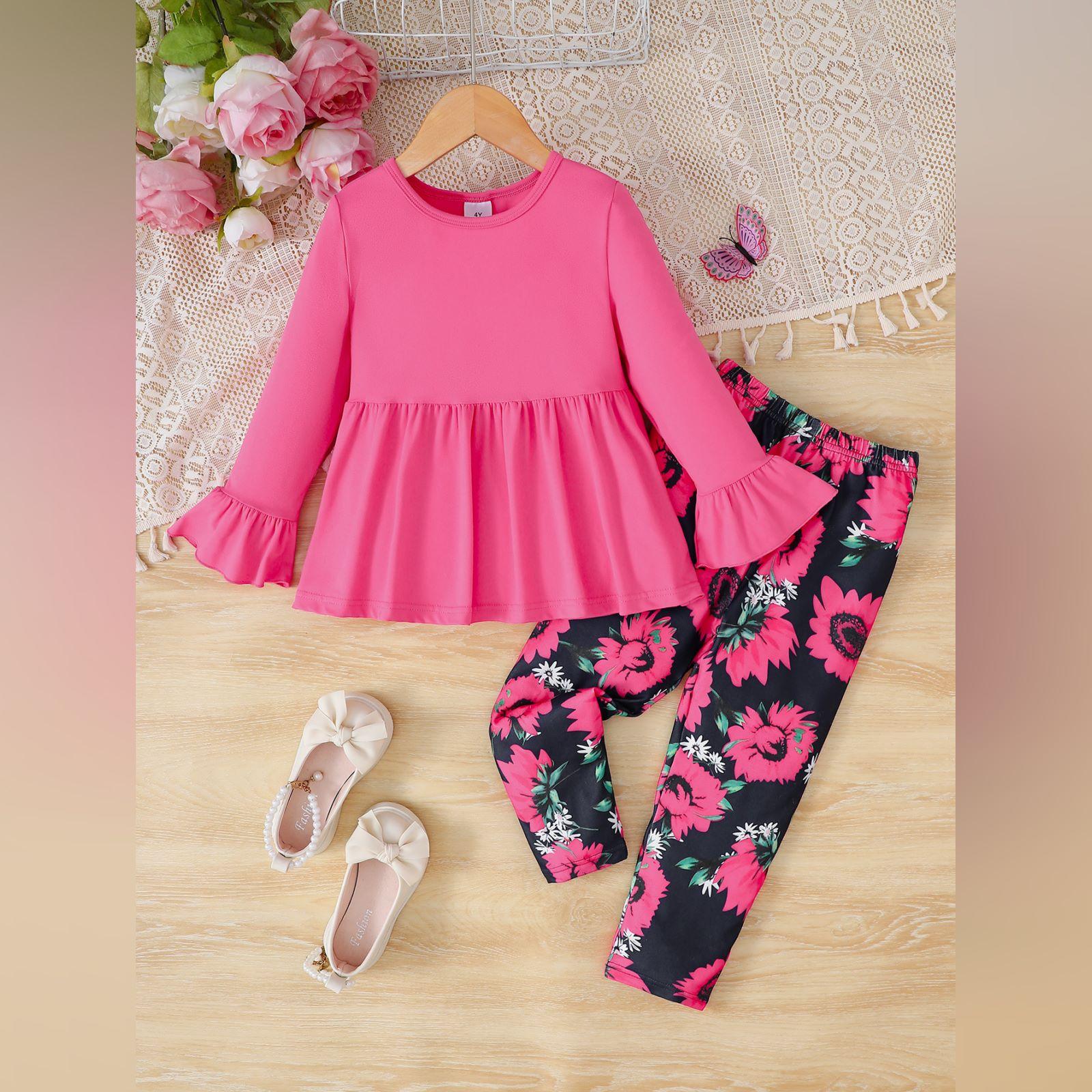 

Комплект детского топа с длинным рукавом - Повседневный, стильный и универсальный детский наряд 3Y