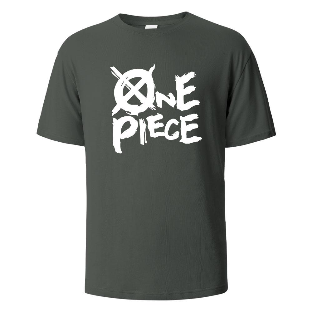 One Piece Print TShirt 100 Cotton Summer Tees For Men Women Oversize Casual Tops