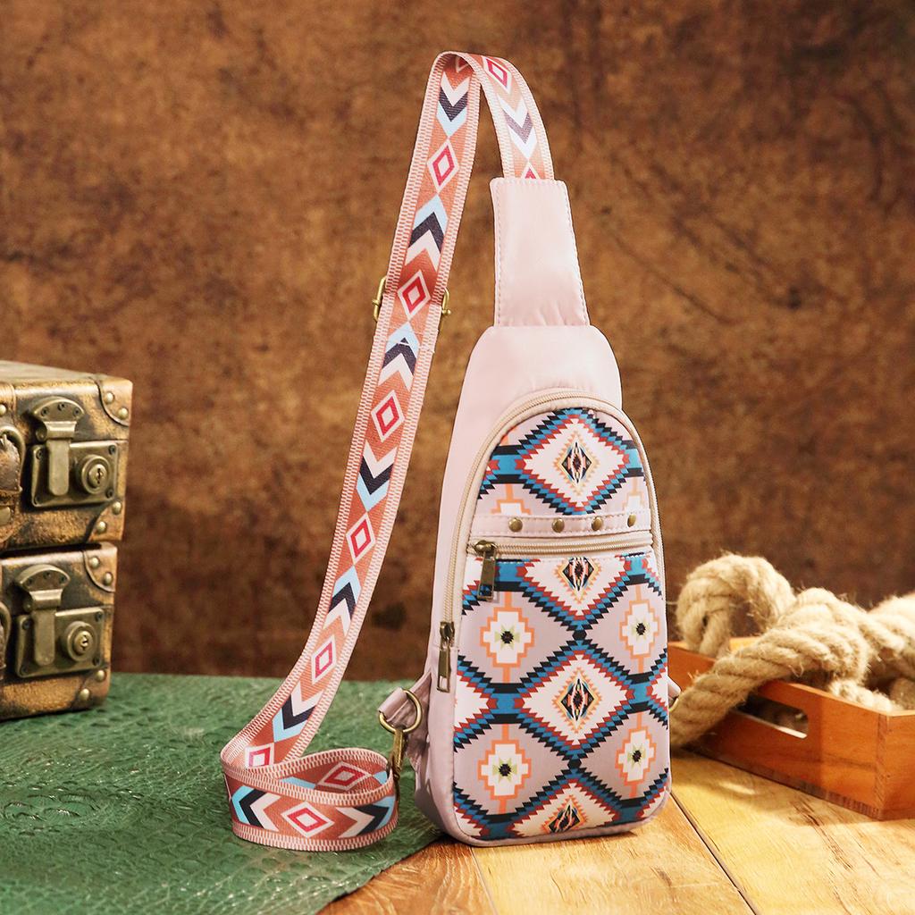 European and American Amazon Independent Station TK Aztec Bohemian Style Chest Bag Cross Shoulder Single Shoulder Women's Bag