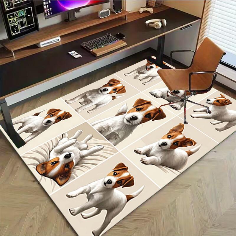 1PC Jack Russell Terrier Extra Large Non-Slip Floor carpet, Office, family, bedroom, Studio - Large Area RugJ0396
