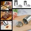 Lot de 2 Shakers à Poudre en Acier Inoxydable, Bouteilles Saupoudreuses, Boîtes à Poudre, Saupoudreuses à Condiments pour Saupoudrer Sucre, Cacao, Café, Chocolat, Poivre, et