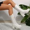 Winter Round Toe Sexy/comfortable Cross Strap Casual Knight Boots Fashionable New Anti Slip High Top Horse Boots for Women