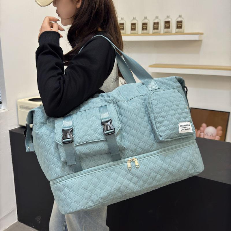 Sports hand-held large-capacity luggage bag with shoes compartment travel bag dry and wet separation shoulder fitness bag