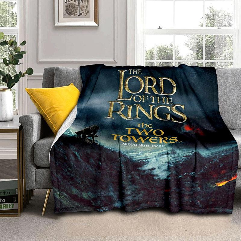 1pc Middle earth Family: Two Towers Edition Cartoon Blanket,Portable Throw for Travel & Camping, All Season Cozy Blanket,Ideal Gift