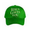 Jesus Loves You Christian Canvas Wall Art Baseball Cap Fashion Unisex Sunhat Womens Outdoor Sports
