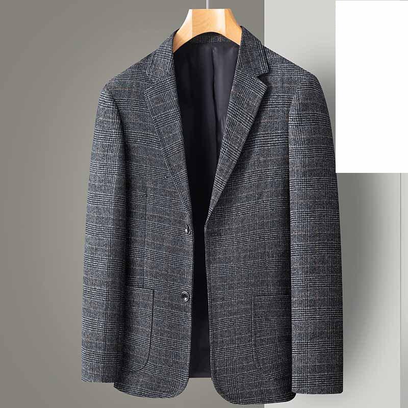Men's Blazer Fashion Middle Aged Business Casual Professional Wear Casual Loose Style