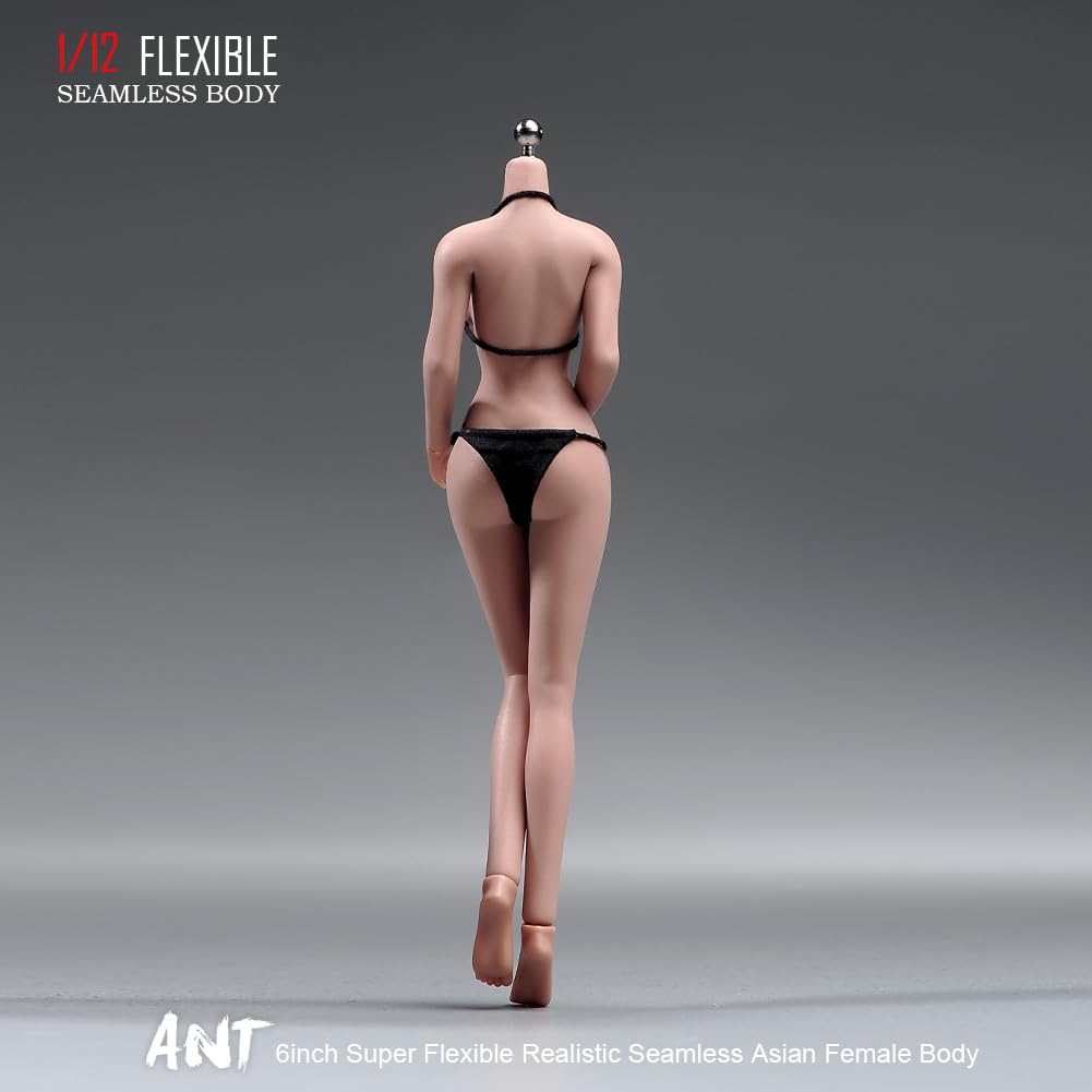 Scale Female 22 Joints Seamless Female Body Micro Beauty Action Detachable Legs Suitable for Hobby Collection 1/12 Body, 6.inch Ultra-flexible