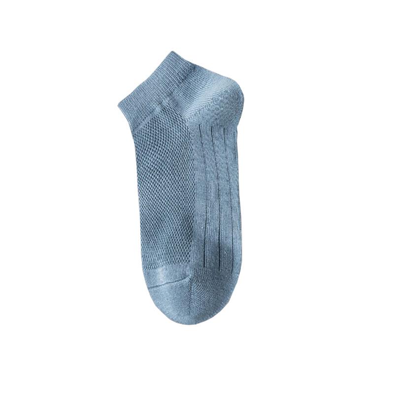 Men's Breathable Cotton Mid-Tube Socks - Sweat-Absorbent, Deodorant, Black & White, Business Casual for Spring/Summer