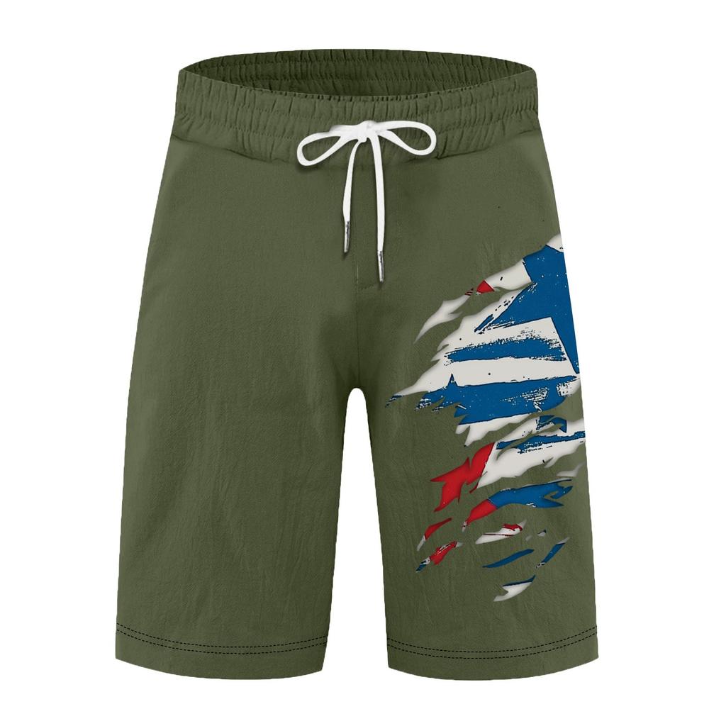 Męskie letnie, duże, swobodne, luźne spodnie sportowe, szorty plażowe