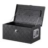 20"x12"x9.5" Robuste Aluminium-Ladeflächen-Werkzeugkiste für Pickup-Wohnmobile Schwarz