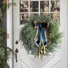 Artificial Christmas Wreath for Front Door Indoor Outdoor Rustic Holiday Garland Hotel