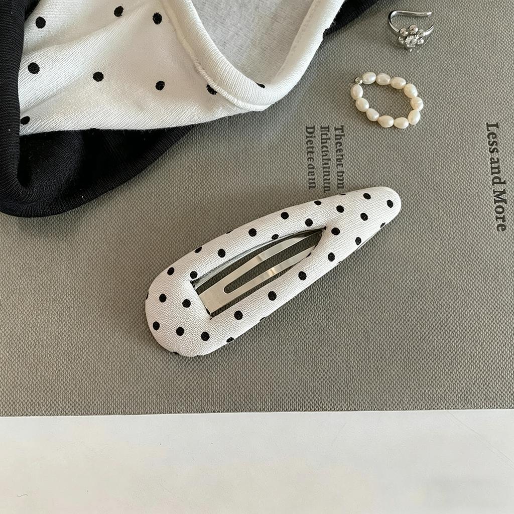 Polka Dot School Girls Cute Hair Clip New Fabric Hair Accessories for Bangs BB Side Hair Clips Lovely Hairpin Headwear for Women