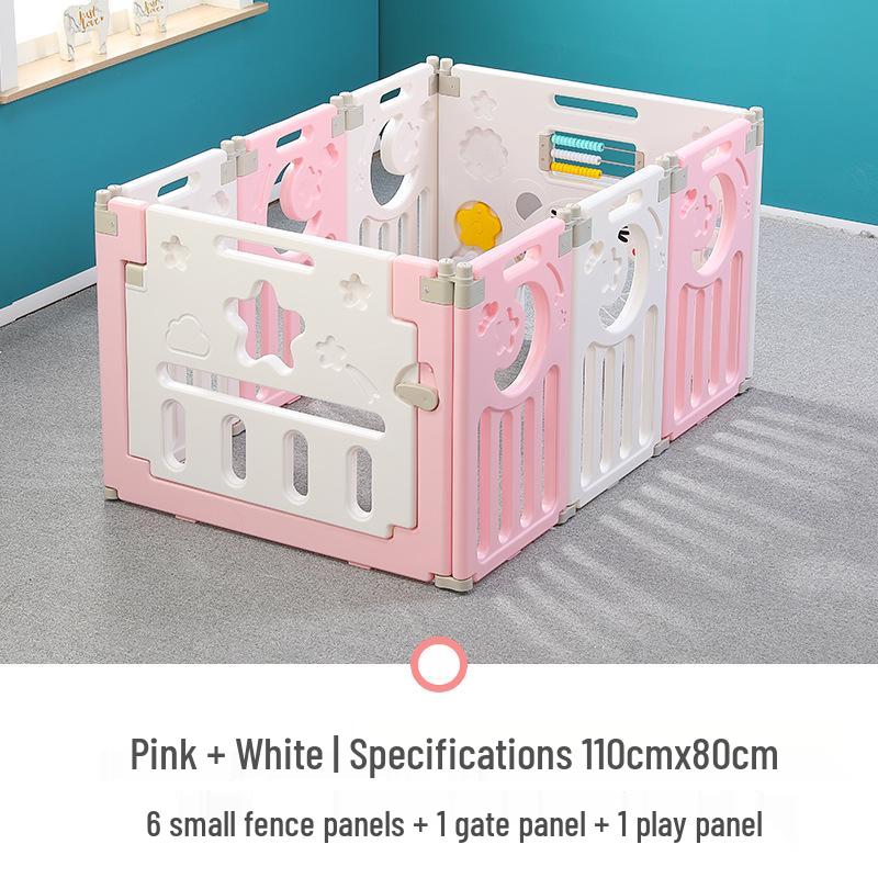 Folding Children's Playpen: Indoor Playground & Baby Crawling Mat with Safety Walker Guardrail