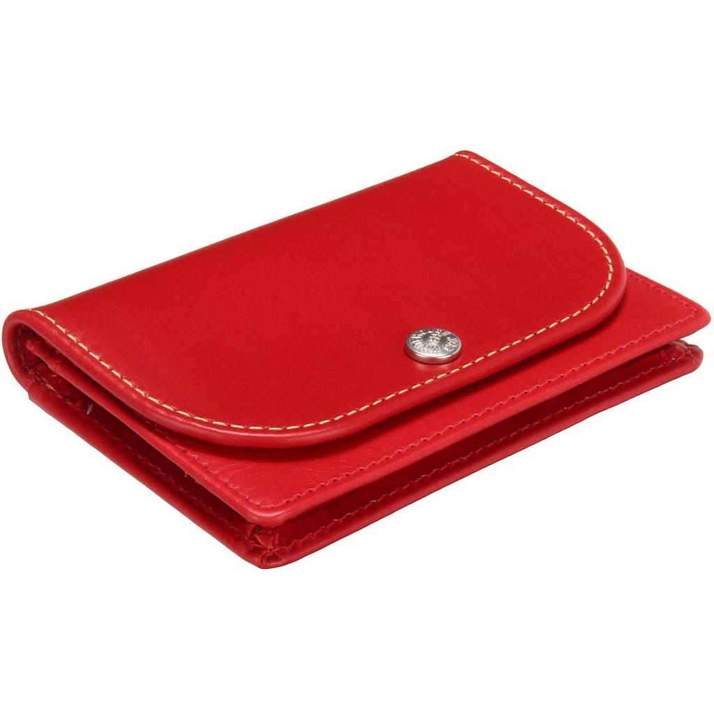 Whitehouse Cox S1751 Buttoned Business Card Red Holder, Leather, Men's