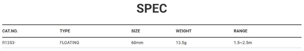 Yo Zuri Duel 3DB 1.5 MR Mid Crank 60 mm Momeală Plutitoare R1353-BCL (0478)