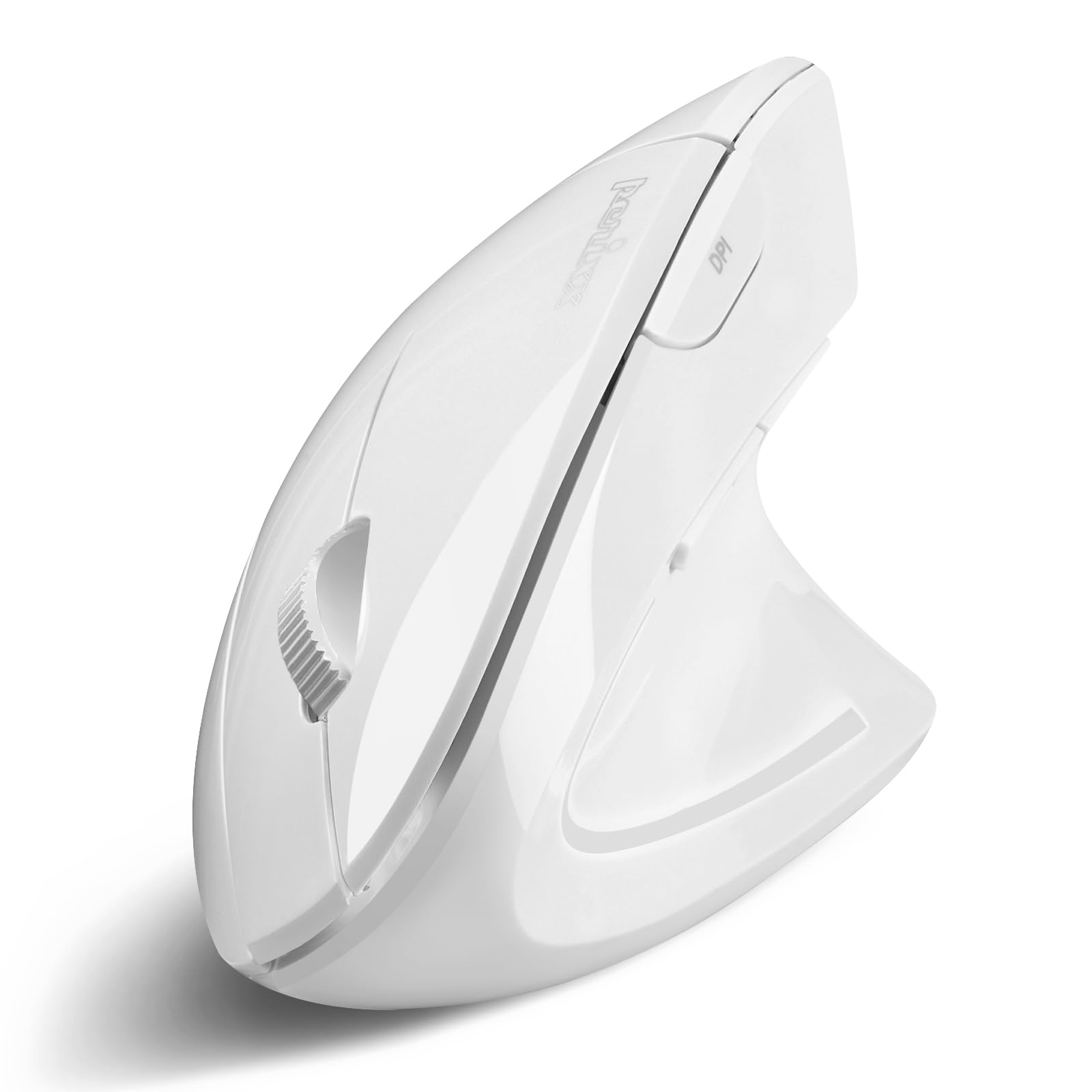 

Perixx PERIMICE-813W Ergonomic Multi-Device Mouse, Connects 3 Devices Simultaneously, Bluetooth 2.4G Wireless, White (Multi-Device)