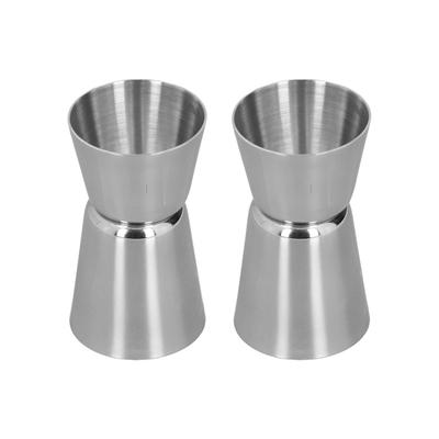Shaker àCocktails Double Tête Design Bord Droit Style Classique Acier Inoxydable Shaker à Boissons